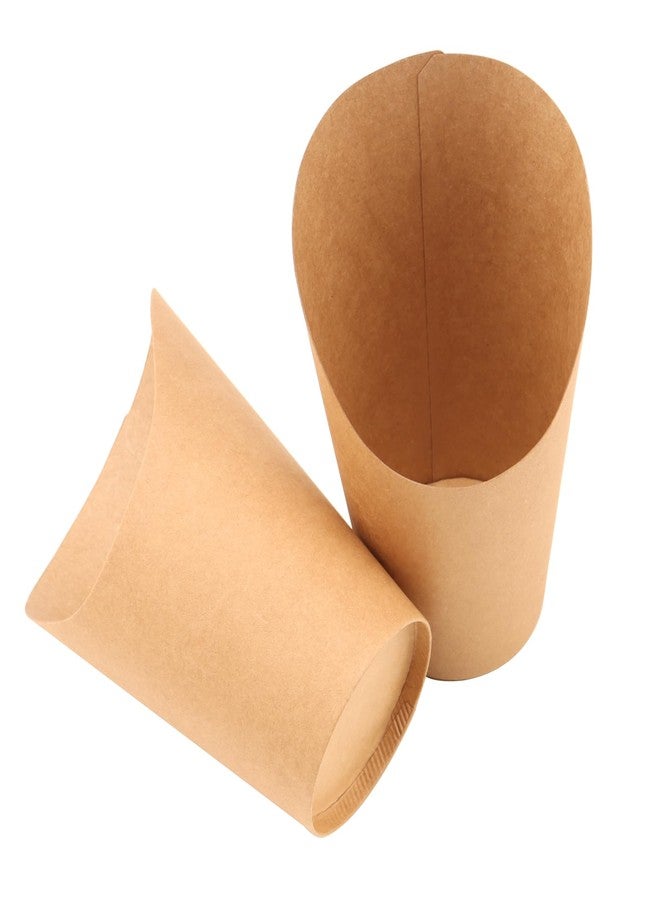 HOIGON 150 PCS 16oz French Fry Cups, Disposable French Fries Holder Brown Kraft Paper Charcuterie Cup, Appetizer Cups for Waffle Paper Cones Popcorn Ice Cream Holder - Image 3